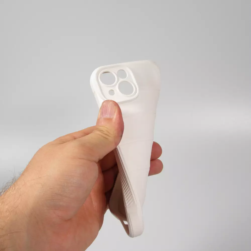 Coque iPhone 14 Pro Max - Silicone renforcé avec double couche de protection - Blanc