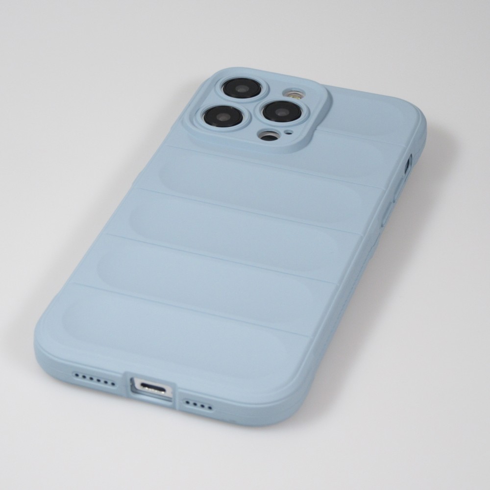 Coque iPhone 14 Pro Max - Silicone renforcé avec double couche de protection - Bleu clair
