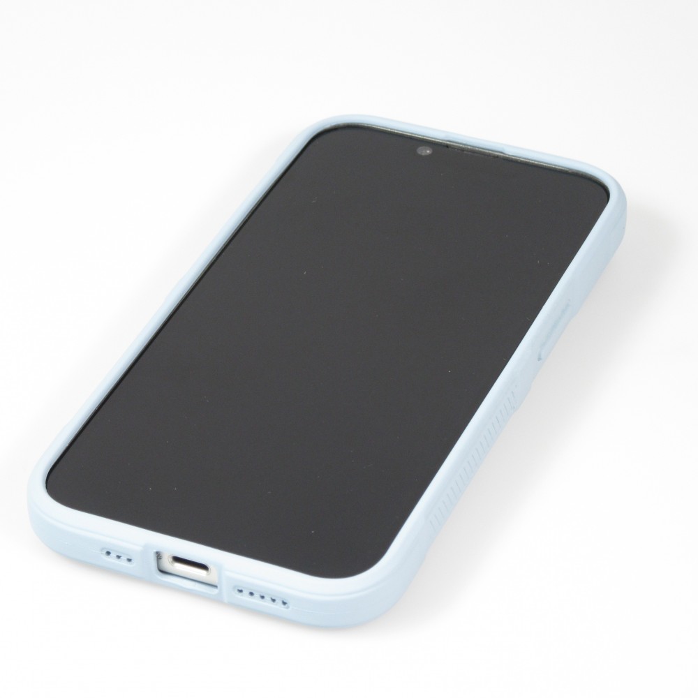 Coque iPhone 14 Pro Max - Silicone renforcé avec double couche de protection - Bleu clair