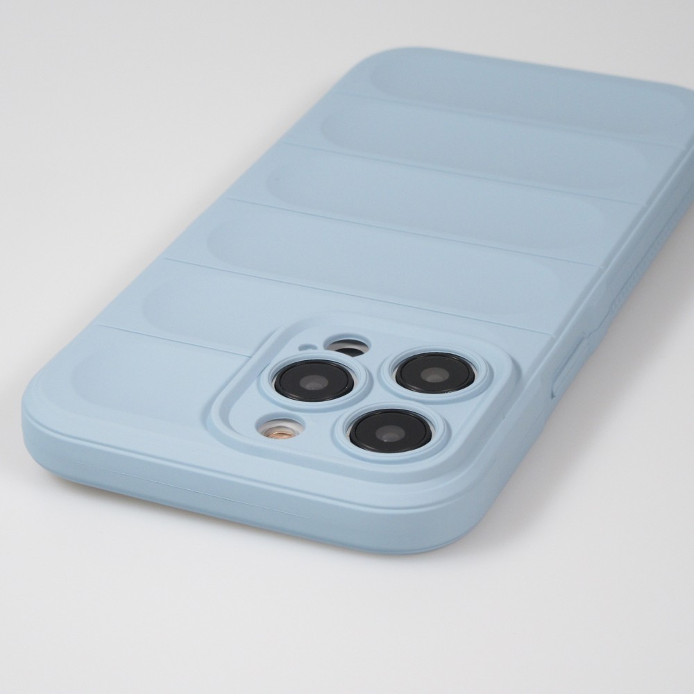Coque iPhone 14 Pro Max - Silicone renforcé avec double couche de protection - Bleu clair