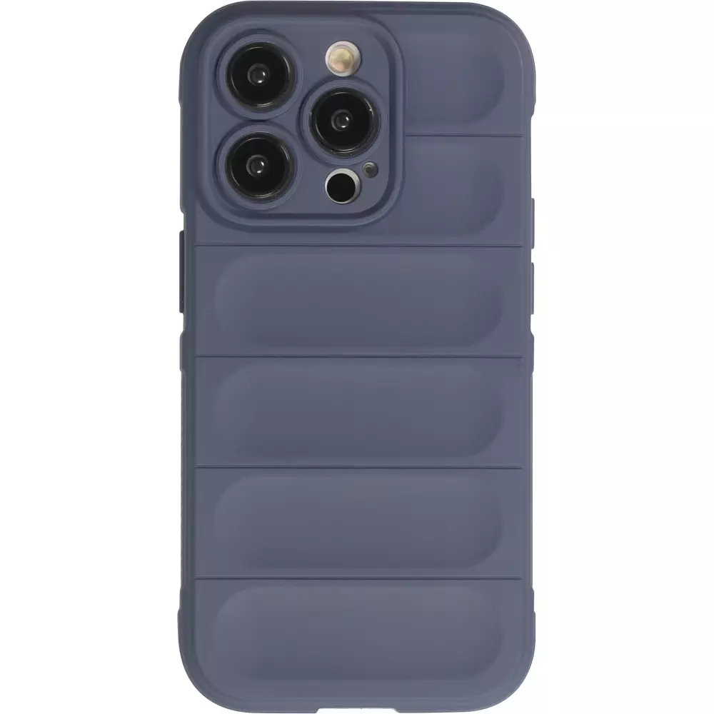 Coque iPhone 14 Pro Max - Silicone renforcé avec double couche de protection - Bleu foncé