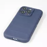 Coque iPhone 14 Pro Max - Silicone renforcé avec double couche de protection - Bleu foncé
