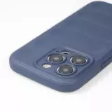 Coque iPhone 14 Pro Max - Silicone renforcé avec double couche de protection - Bleu foncé