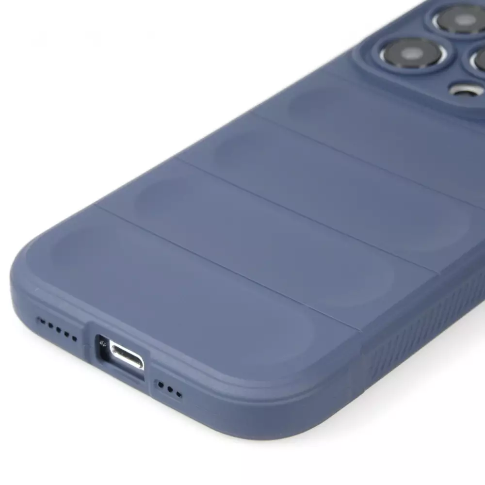 Coque iPhone 14 Pro Max - Silicone renforcé avec double couche de protection - Bleu foncé