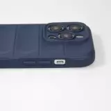 Coque iPhone 14 Pro Max - Silicone renforcé avec double couche de protection - Bleu foncé