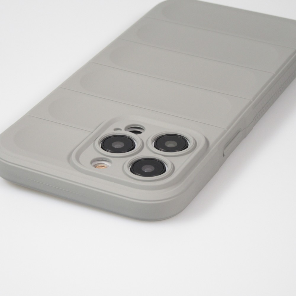 iPhone 14 Pro Case Hülle - Robustes Silikon mit Doppelter Schutzschicht - Hellgrau