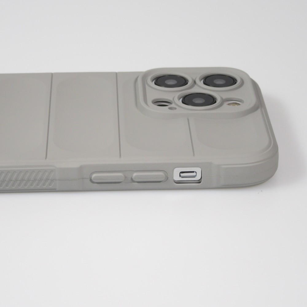 iPhone 14 Pro Case Hülle - Robustes Silikon mit Doppelter Schutzschicht - Hellgrau