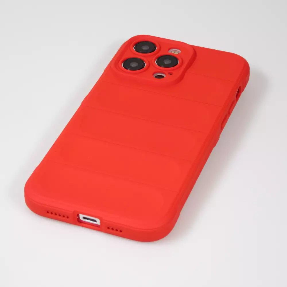 Coque iPhone 14 Pro Max - Silicone renforcé avec double couche de protection - Rouge
