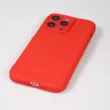 Coque iPhone 14 Pro Max - Silicone renforcé avec double couche de protection - Rouge