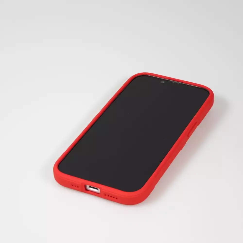 Coque iPhone 14 Pro Max - Silicone renforcé avec double couche de protection - Rouge
