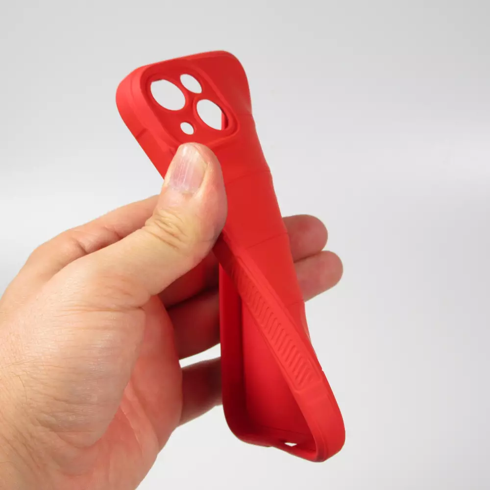 Coque iPhone 14 Pro Max - Silicone renforcé avec double couche de protection - Rouge