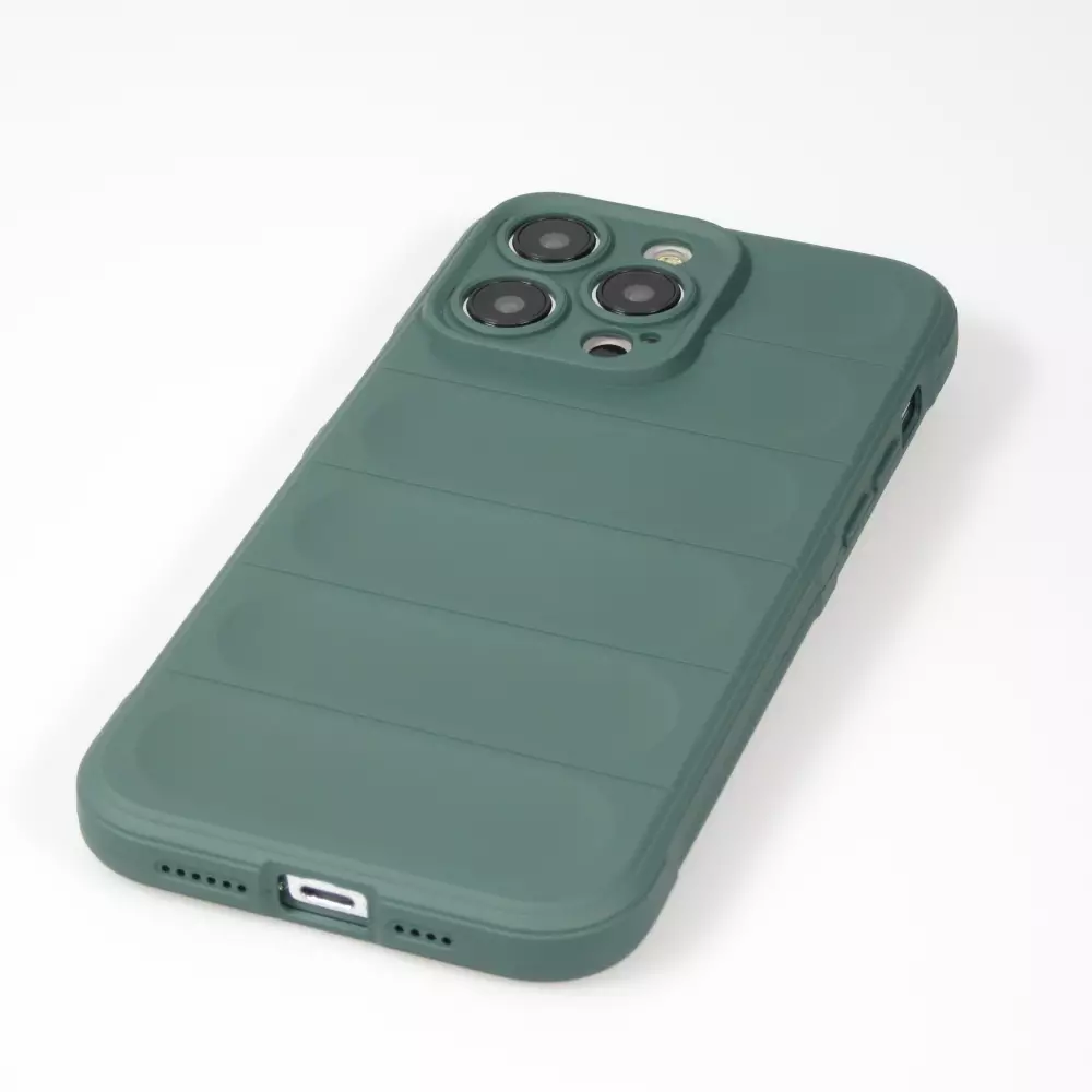 Coque iPhone 14 Pro Max - Silicone renforcé avec double couche de protection - Vert