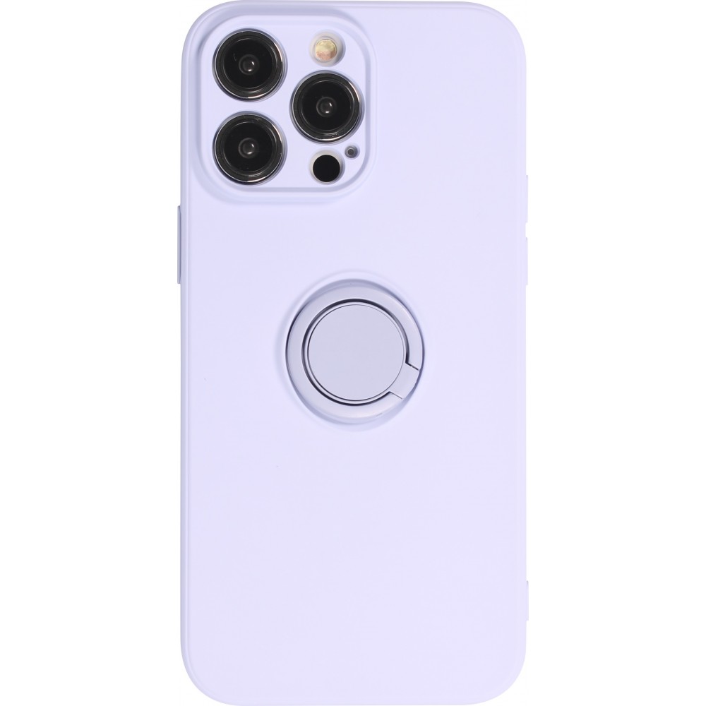 iPhone 14 Pro Max Case Hülle - Soft Touch mit Ring - Hellviolett