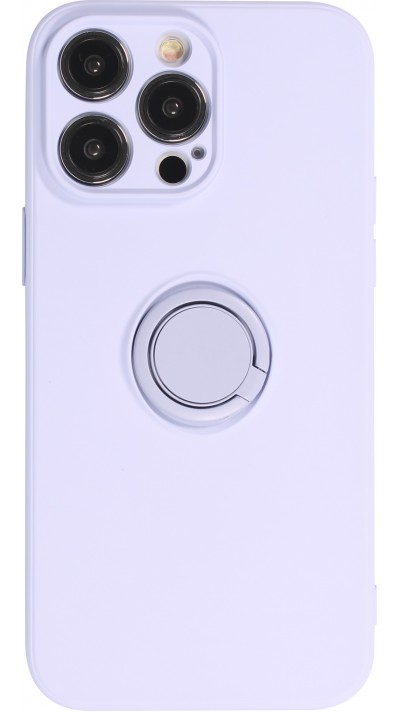 iPhone 14 Pro Max Case Hülle - Soft Touch mit Ring - Hellviolett