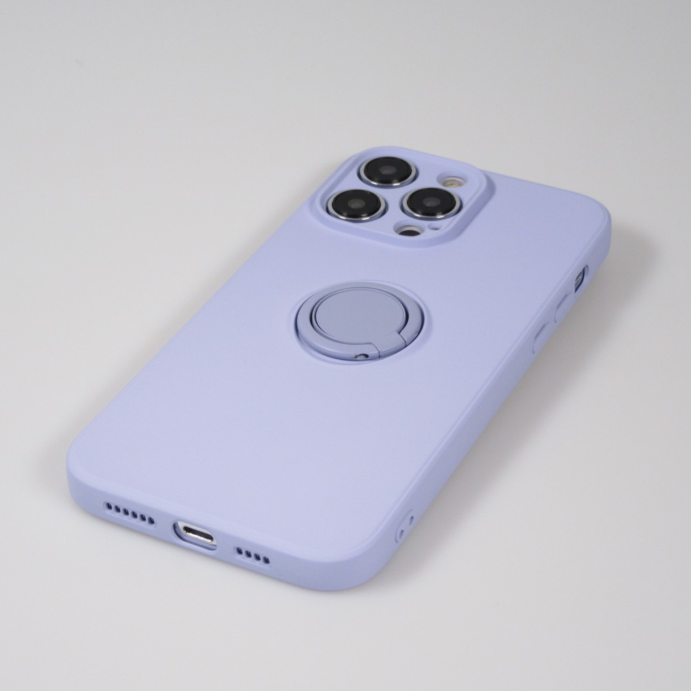 iPhone 14 Pro Max Case Hülle - Soft Touch mit Ring - Hellviolett