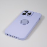 iPhone 14 Pro Max Case Hülle - Soft Touch mit Ring - Hellviolett