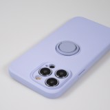 iPhone 14 Pro Max Case Hülle - Soft Touch mit Ring - Hellviolett