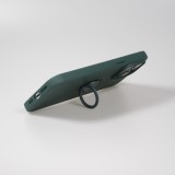 iPhone 14 Pro Case Hülle - Soft Touch mit Ring - Dunkelgrün