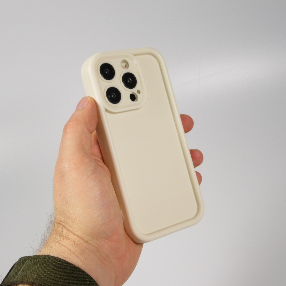 iPhone 14 Pro Case H&uuml;lle - Gel Silikon super flexibel mit 360 Grad D&auml;mpfer - Weiss