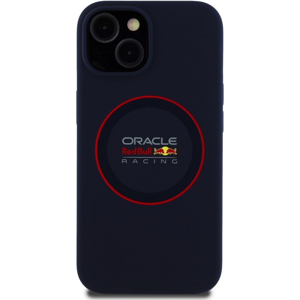 iPhone 14 Case Hülle - Red Bull Racing MagSafe Silikonhülle mit rotem Ring - Marineblau