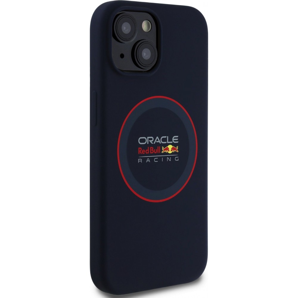 iPhone 14 Case Hülle - Red Bull Racing MagSafe Silikonhülle mit rotem Ring - Marineblau
