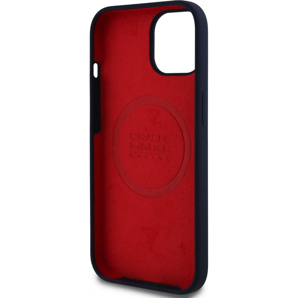 iPhone 14 Case Hülle - Red Bull Racing MagSafe Silikonhülle mit rotem Ring - Marineblau