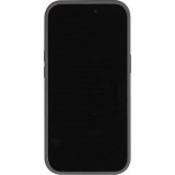 iPhone 14 Case H&uuml;lle - Silikon matt MagSafe mit Haltering - Grau
