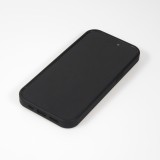 iPhone 14 Case H&uuml;lle - Silikon matt MagSafe mit Haltering - Schwarz