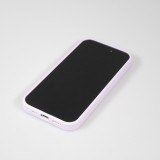iPhone 14 Case H&uuml;lle - Silikon matt MagSafe mit Haltering - Hellviolett