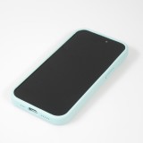 iPhone 14 Case Hülle - Mattes Soft-Touch-Silikon mit Relieflinien - Türkis