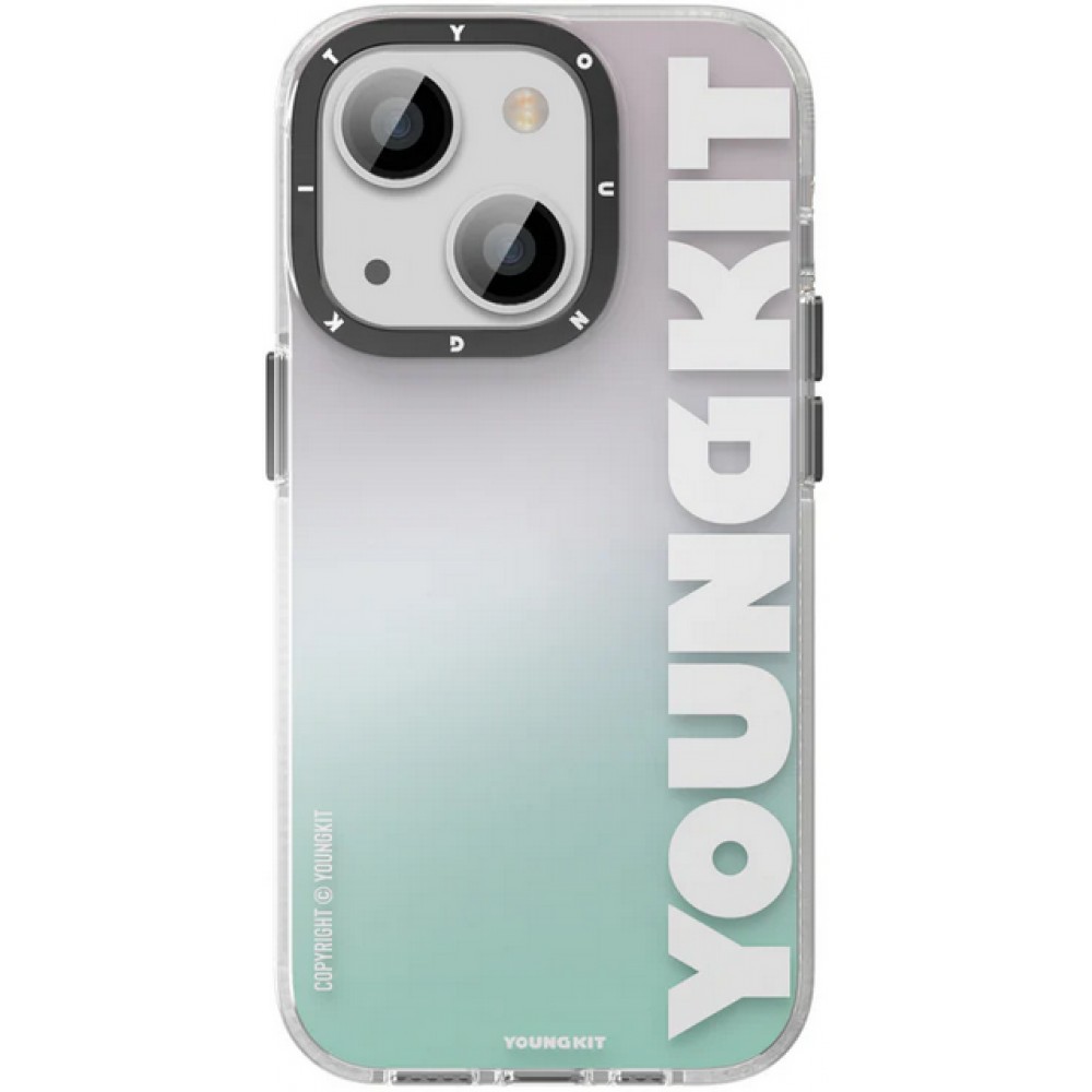 iPhone 14 Case H&uuml;lle - Youngkit Gradient Protective Case mit Magsafe - Hellblau