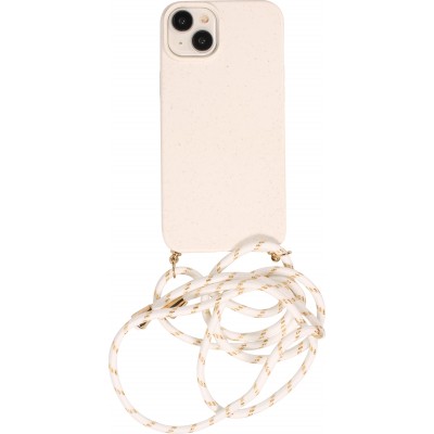 Samsung Galaxy S24 Case Hülle - Bio Eco-Friendly Vegan mit Handykette Necklace - Weiss