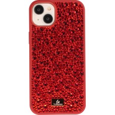 iPhone 15 Plus Case Hülle - Glitzer Diamant The Bling World - Rot