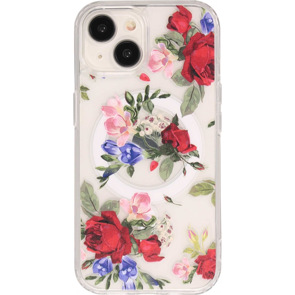 Coque iPhone 15 - Gel silicone MagSafe - Spring Vibes Flowers Nr. - 2