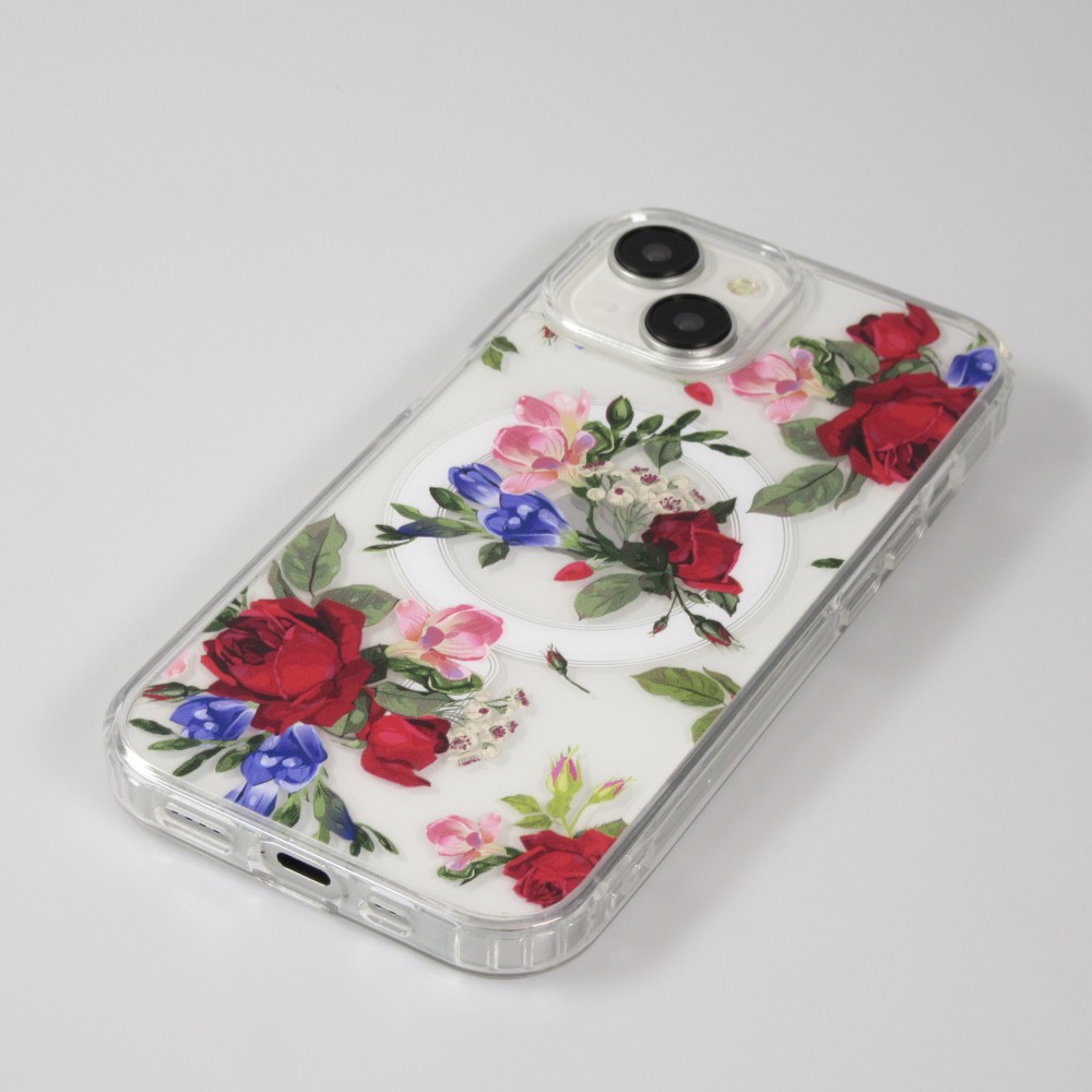 Coque iPhone 15 - Gel silicone MagSafe - Spring Vibes Flowers Nr. - 2