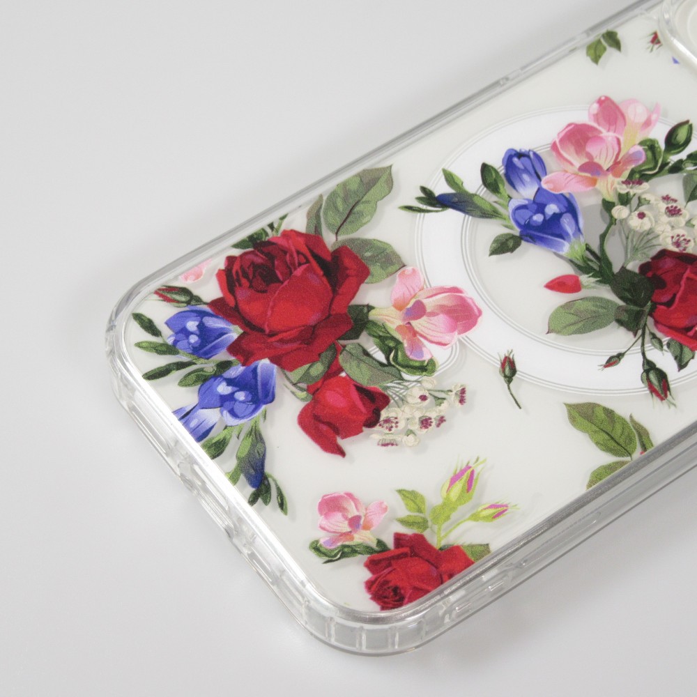 Coque iPhone 15 - Gel silicone MagSafe - Spring Vibes Flowers Nr. - 2