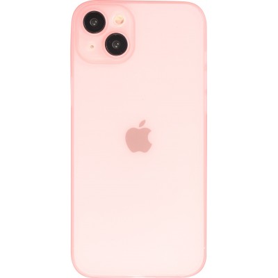 iPhone 15 Case Hülle - Plastik ultra dünn semi-transparent matt - Rosa