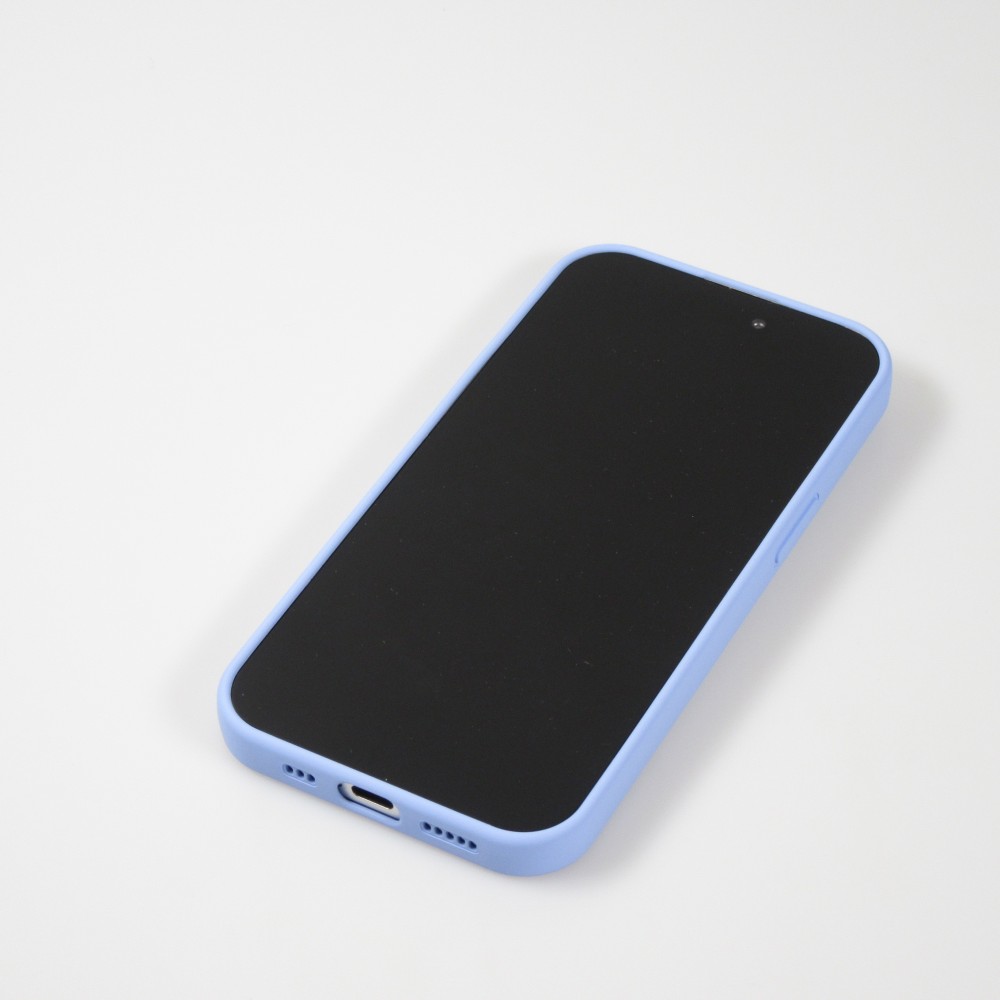 iPhone 15 Plus Case Hülle - Soft-Shell silikon cover mit MagSafe und Kameraschutz - Hellviolett