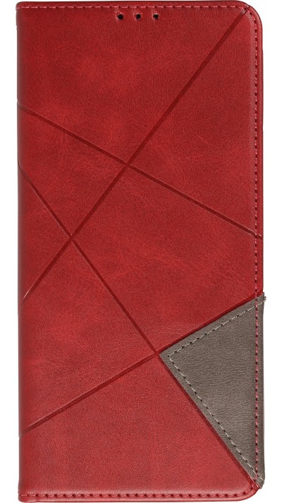 Hülle iPhone 15 Plus - Flip Geometrisch - Rot