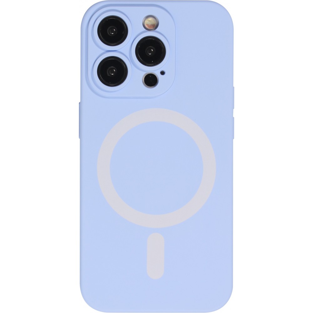 iPhone 15 Pro Case Hülle - Soft-Shell silikon cover mit MagSafe und Kameraschutz - Hellviolett