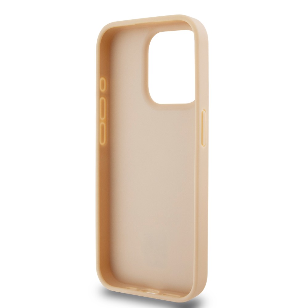 iPhone 15 Pro Max Case Hülle - DKNY Leinwand Kunstleder Monogramm Metall-Logo - Rosa