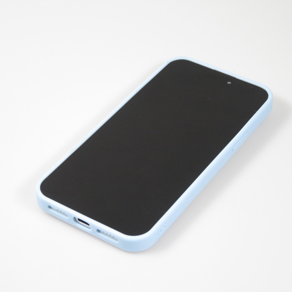 iPhone 15 Pro Max Case Hülle - Glitzer Diamant The Bling World - Hellblau