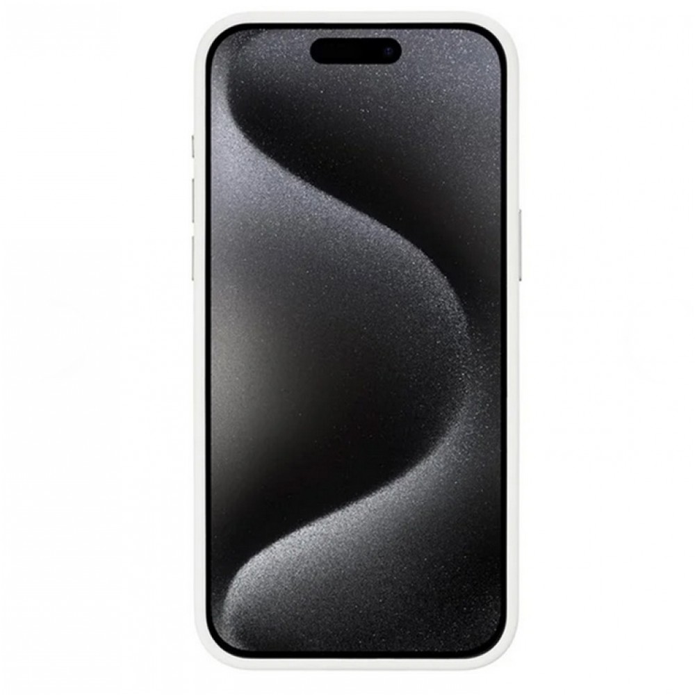 iPhone 15 Pro Case H&uuml;lle - E-Ink Display DIY mit NFC-Technologie f&uuml;r pers&ouml;nlicher Foto-Hintergrund - Weiss