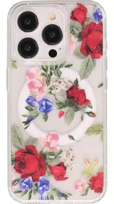 iPhone 15 Pro Max Case H&uuml;lle - Gel Silikon MagSafe - Spring Vibes Flowers Nr. - 2