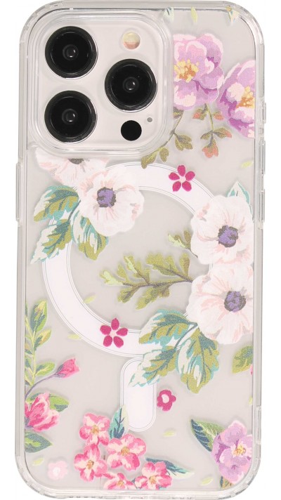 iPhone 15 Pro Max Case Hülle - Gel Silikon MagSafe - Spring Vibes Flowers Nr. - 7