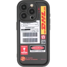 iPhone 14 Pro Case Hülle - Weiches Silikon DHL Frankfurt mit verstärkten Kanten - Schwarz