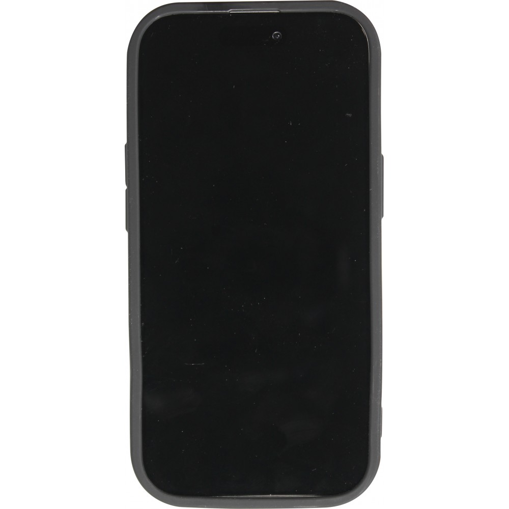 iPhone 14 Pro Case Hülle - Weiches Silikon DHL Frankfurt mit verstärkten Kanten - Schwarz