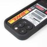 iPhone 14 Pro Case Hülle - Weiches Silikon DHL Frankfurt mit verstärkten Kanten - Schwarz