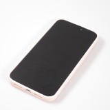 iPhone 15 Pro Max Case Hülle - Karl Lagerfeld mattes Silikon mit glitzerndem 3D-Logo - Rosa
