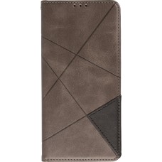 Coque iPhone 13 - Flip Géometrique - Gris